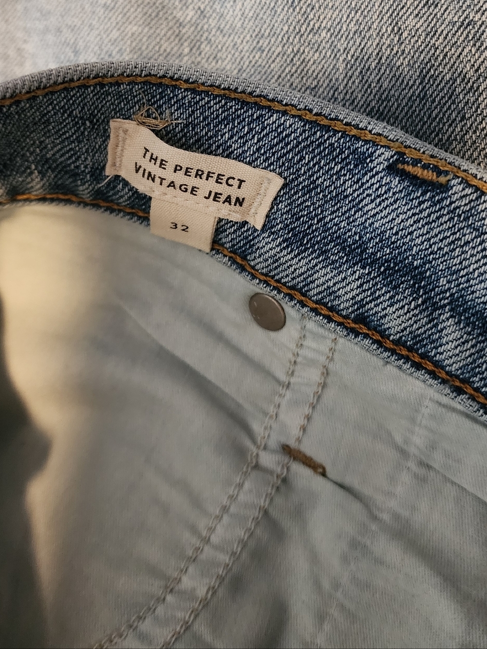 Madewell The Perfect Vintage Jean Light Wash Distressed Straight Leg Jeans 32 - Picture 2 of 7